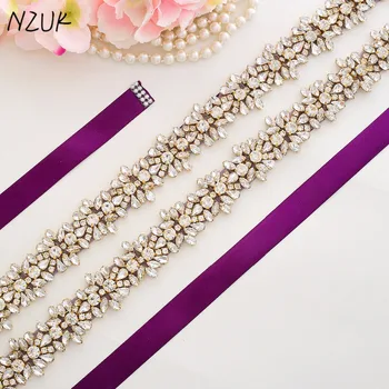 

Crystal Bridal Belt Hand Beaded Bridal Sash Silver Rhinestones Wedding Belt For Wedding Party Dresses Y165G