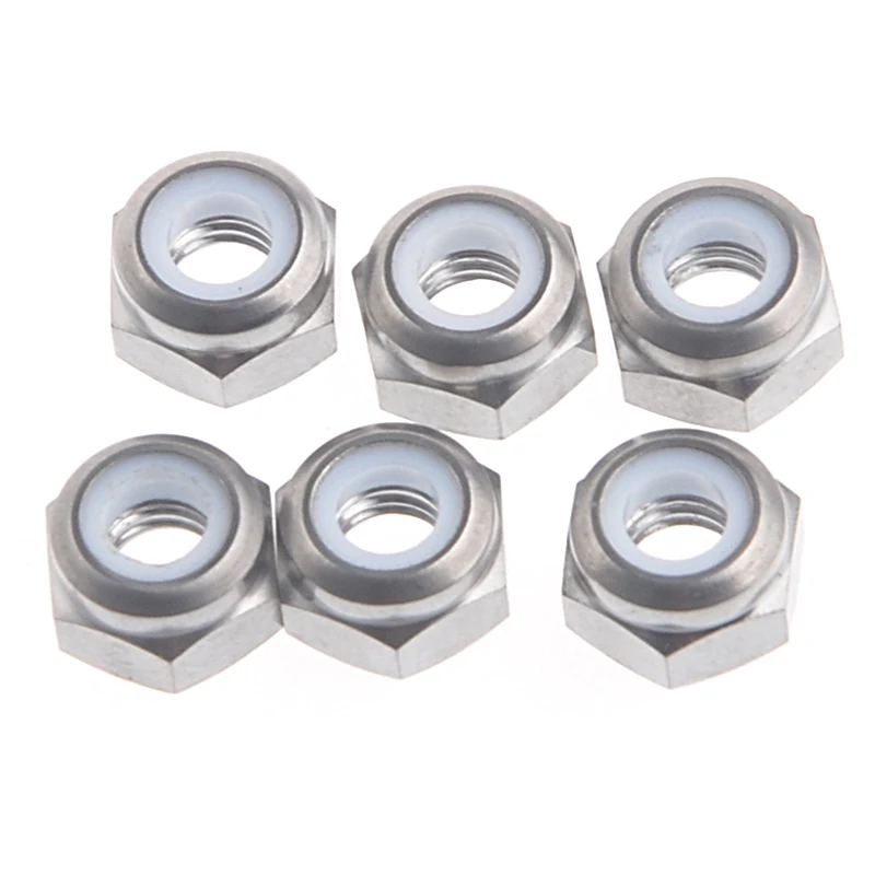 6 Pcs New Pitch Sprocket Flange Lock Nuts Bike Bicycle Screws Bolts M6