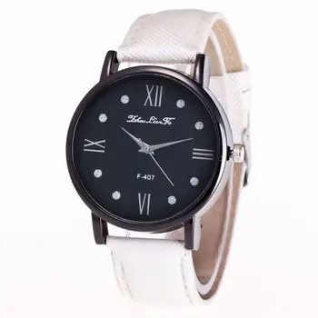 

Quartz Watch Female Crocodile Pattern Leather Strap Round Dial Quartz Watches Exquisite Workmanship for Dropshipping