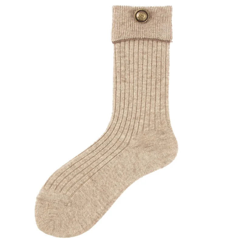6 пар осень-зима теплые Для женщин однотонные носки Цвет короткие носки британский стиль костюм дикий кролик шерсть леди девушка милые Креативные носки Meias - Цвет: B