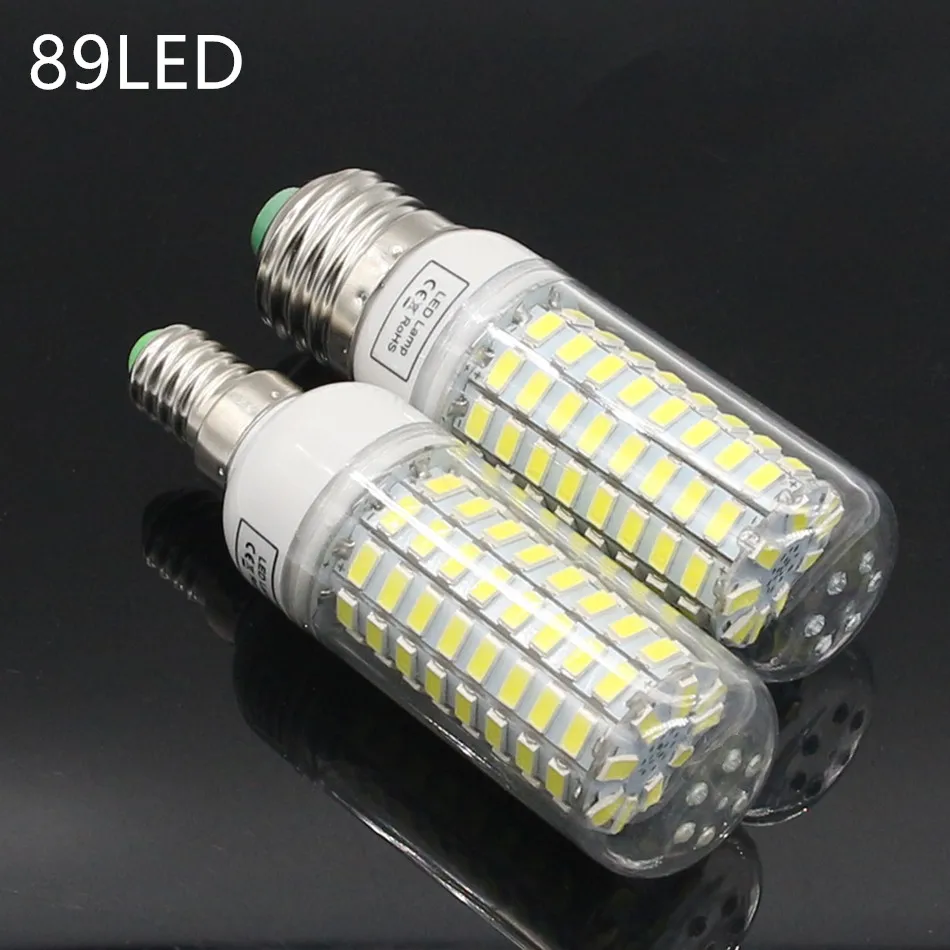 E27 светодиодный светильник 220V SMD 5730 E14 Светодиодный 24 36 48 56 69 72 s кукурузы лампы