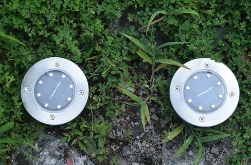  Solar Light 8 LED Bulb Solar Lamp for Outdoor Lawn Lamp Ground Lamp Street  Pathway Lawn Yard Garden LED Light Decoration (9)