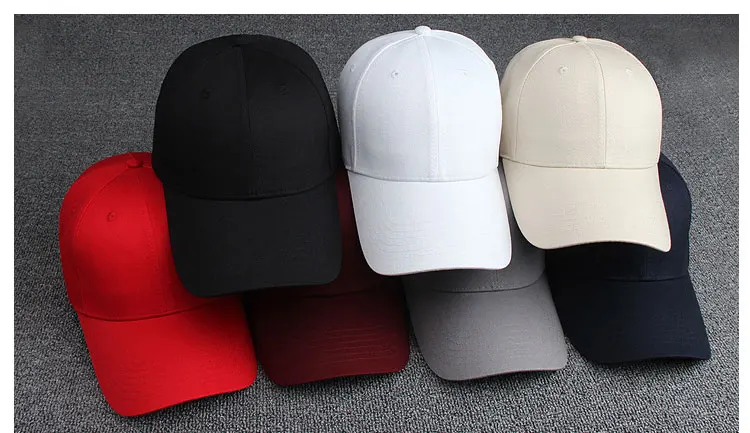 women's cap men solid unisex black women men's baseball cap men female pink with a gift (22)
