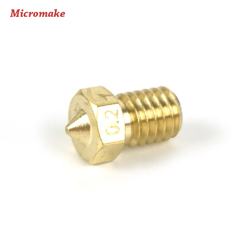 

Micromake 3D Printer Accessories 3d Printer Nozzle 0.2/0.3/0.4/0.5/0.8mm 10pcs/lot Extruder Head for 1.75mm Filament