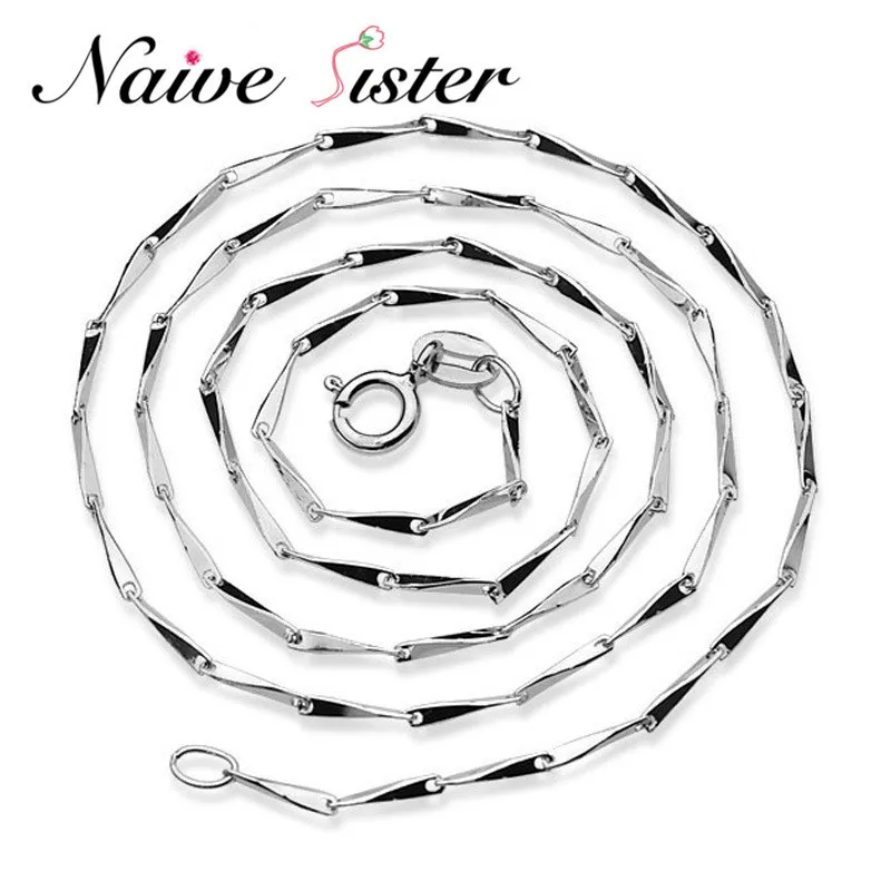 Top Quality 45cm Real 925 Sterling Silver Chain Adjustable Chains