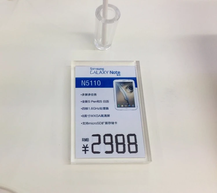 double-side solid Samsung tablet phone tag price tag label brand IPAD  Tablet PC base acrylic price tag