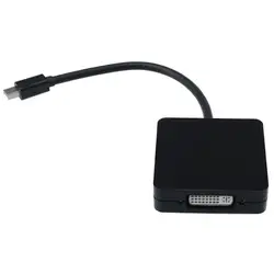 Хорошее Применение MINI DP DisplayPort, HDMI, dvi адаптер VGA черный для MacBook Air Pro 3 в 1 sep24