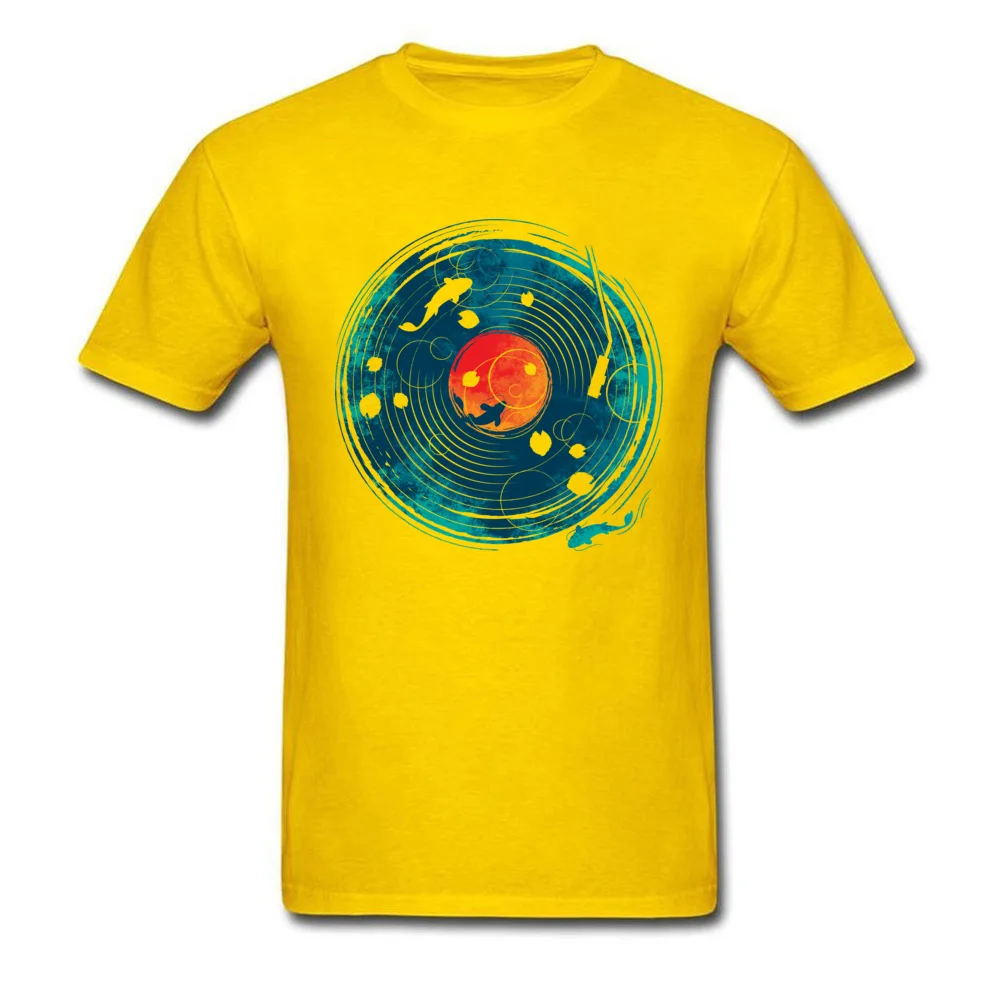 Tops Shirts Sound of Water Summer New Arrival Summer Short Sleeve 100% Cotton Round Neck Men Top T-shirts Summer Tee-Shirts Sound of Water yellow