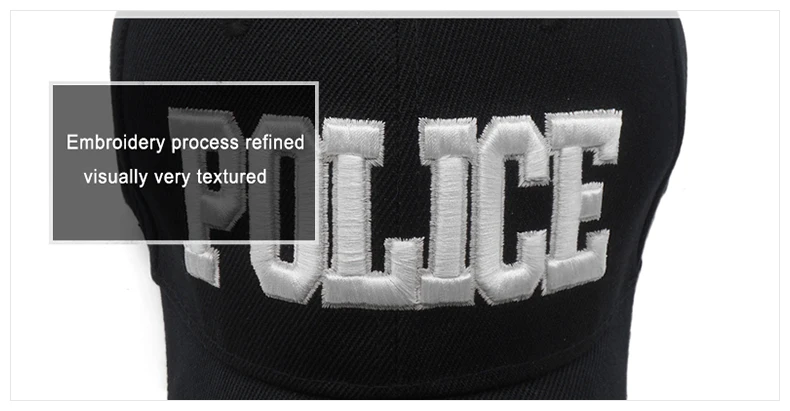 Новый полиции черный тактические кепки Для мужчин Спорт на открытом воздухе Бейсбол Кепки Для женщин Snapback кости Masculino армии Кепки с