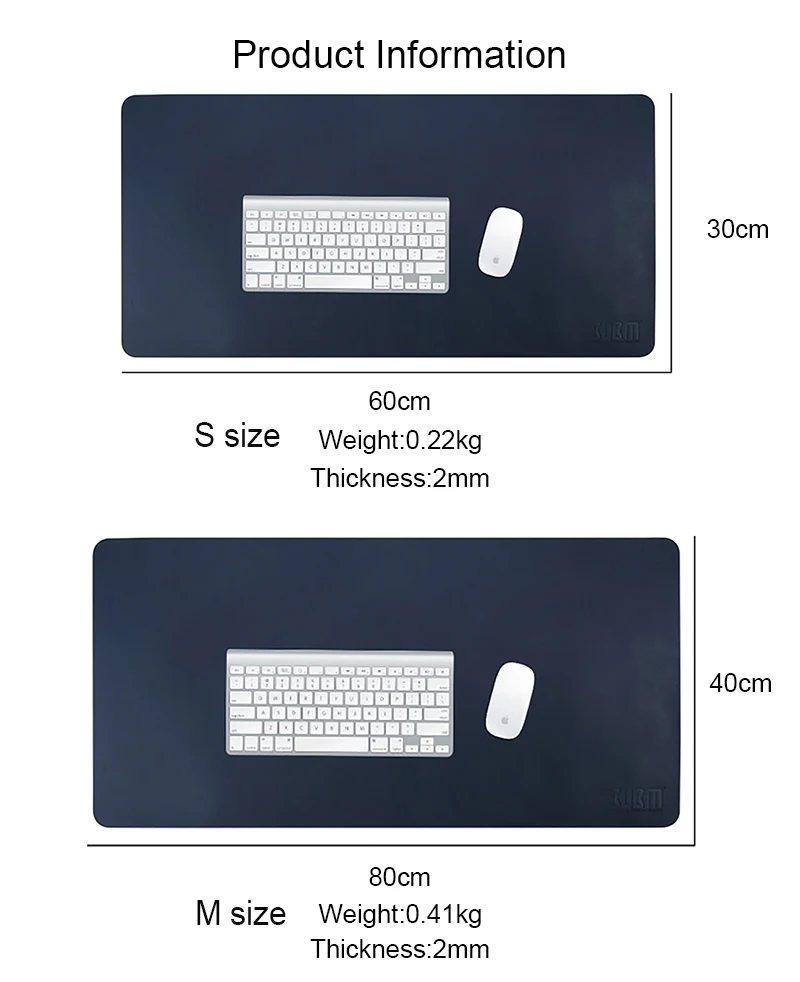 BUBM Водонепроницаемый Настольный коврик, коврик для мыши из искусственной кожи, коврик для клавиатуры, органайзер с удобной поверхностью для письма