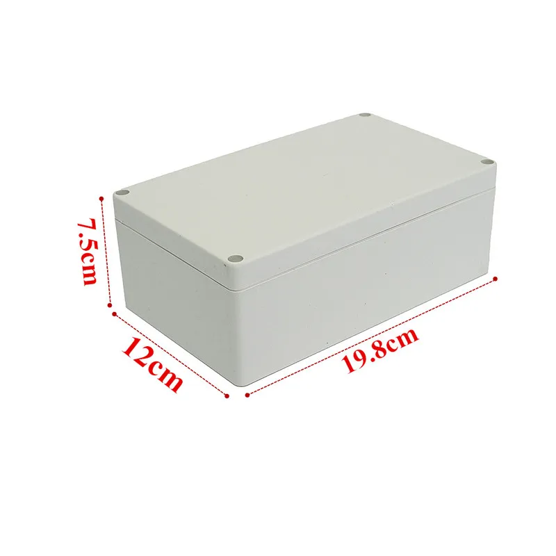 

Waterproof Project Box 19.8 x 12 x 7.5cm Plastic ABS Durable Easy Install Damp-proof Fit for Various Control Boxes Cabinets