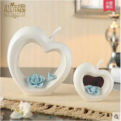 white ceramic creative apple home decor crafts room decoration ornament porcelain figurines christmas articles decorations - Home Decor Articles white ceramic creative apple home decor crafts room decoration ornament porcelain figurines christmas articles decorations - Home Decor Articles