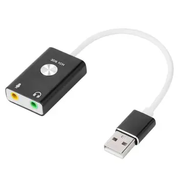 

USB/USB Type-C External Sound Card Stereo HiFi Magic Voice Virtual 9.1 3D Channel for Laptop Desktop Computer Adapter Converter
