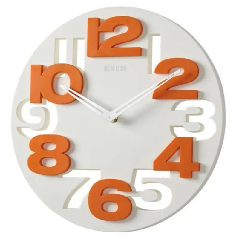 Новинка настенные часы с выемкой 3D большие цифры настенные часы круглые художественные часы кухня домашний офис настенные декоративные - Цвет: 2