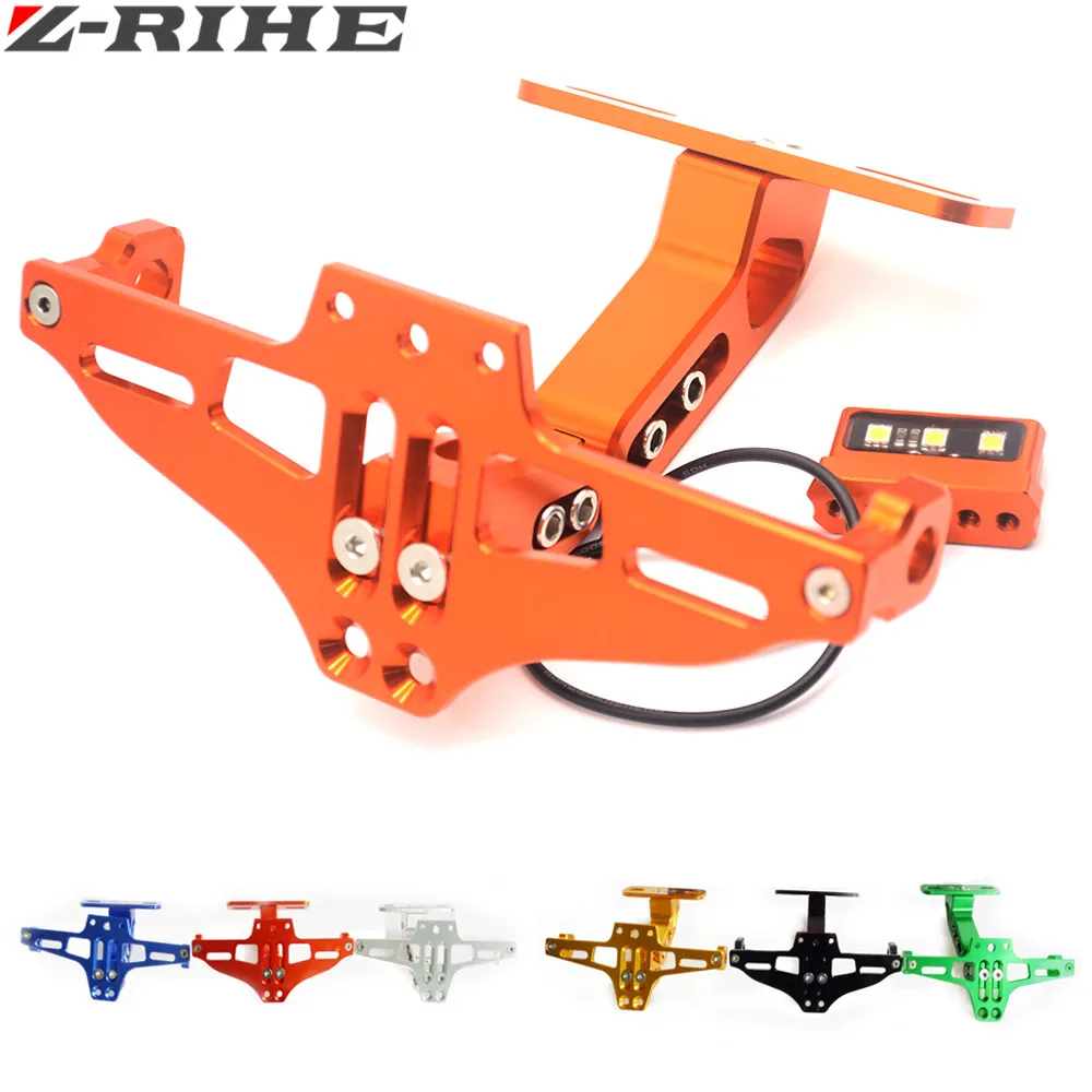 

Motorcycle Adjustable Angle Aluminum License Number Plate Frame Holder Bracket FOR Yamaha YZF-R6 Suzuki Boulevard M109R KAWASAKI
