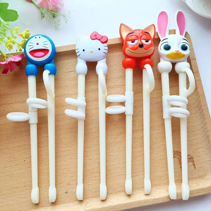 

Hello Kitty Children Practice Chopsticks Baby Learning Educational Training Cartoon Chopsticks Dinnerware