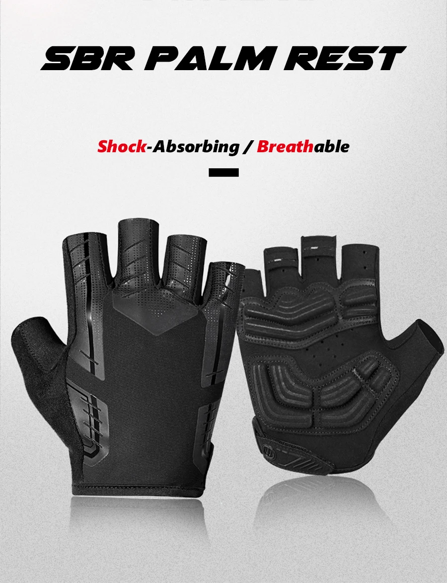 Велосипедные перчатки с полупальцами SBR с наполнителем, перчатки для горного велоспорта, дышащие велосипедные перчатки для горного велосипеда