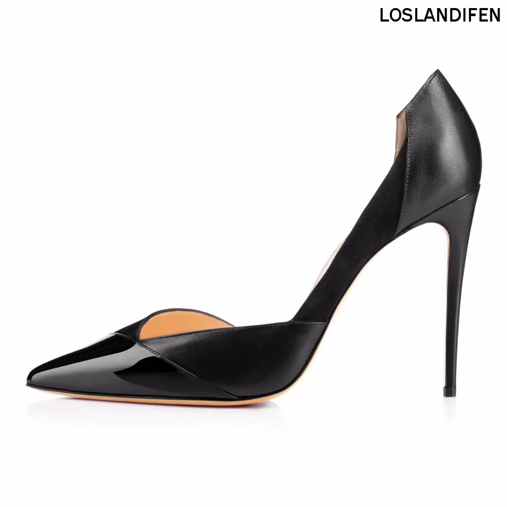 

2018 New Style Women Ladies Handmade Fashion TascBlac Vernis 100mm High Heel Patent Prom Evening Pumps Shoes CKE085