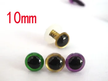

10mm 60pcs(30pairs) / lot eyes for amigurumi dolls/stuffed animals dolls--green/gold and purple