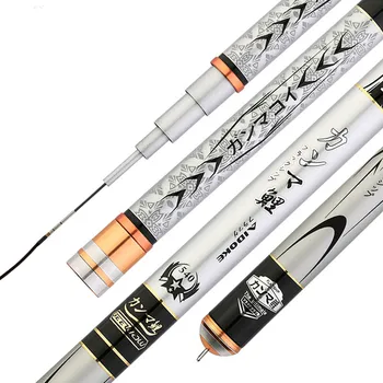 

3.6m-7.2m Taiwan Fishing Olta Black Pit Fishing Rod Ultra Light 4H Super Hard 28 Tone for Carp Fish Vara De Pesca Fishing Tackle