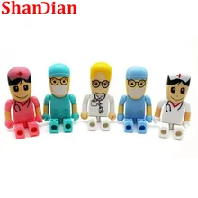 SHANDIAN Доктор Медсестры usb флэш-накопитель медицинская Флешка 4 ГБ 8 ГБ 16 ГБ 32 ГБ 64 Гб карта памяти U диск больница клиника подарок