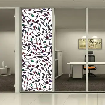 

3D Painting Static Decorative Glass Frosted Window Film Heat Control Film PVC Privacy Window Sticker for home office 92x300cm