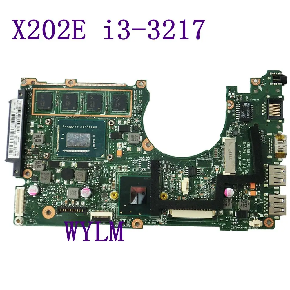 X202E With i3 3217 CPU 4GB memory mainboard For ASUS X202 X202E laptop