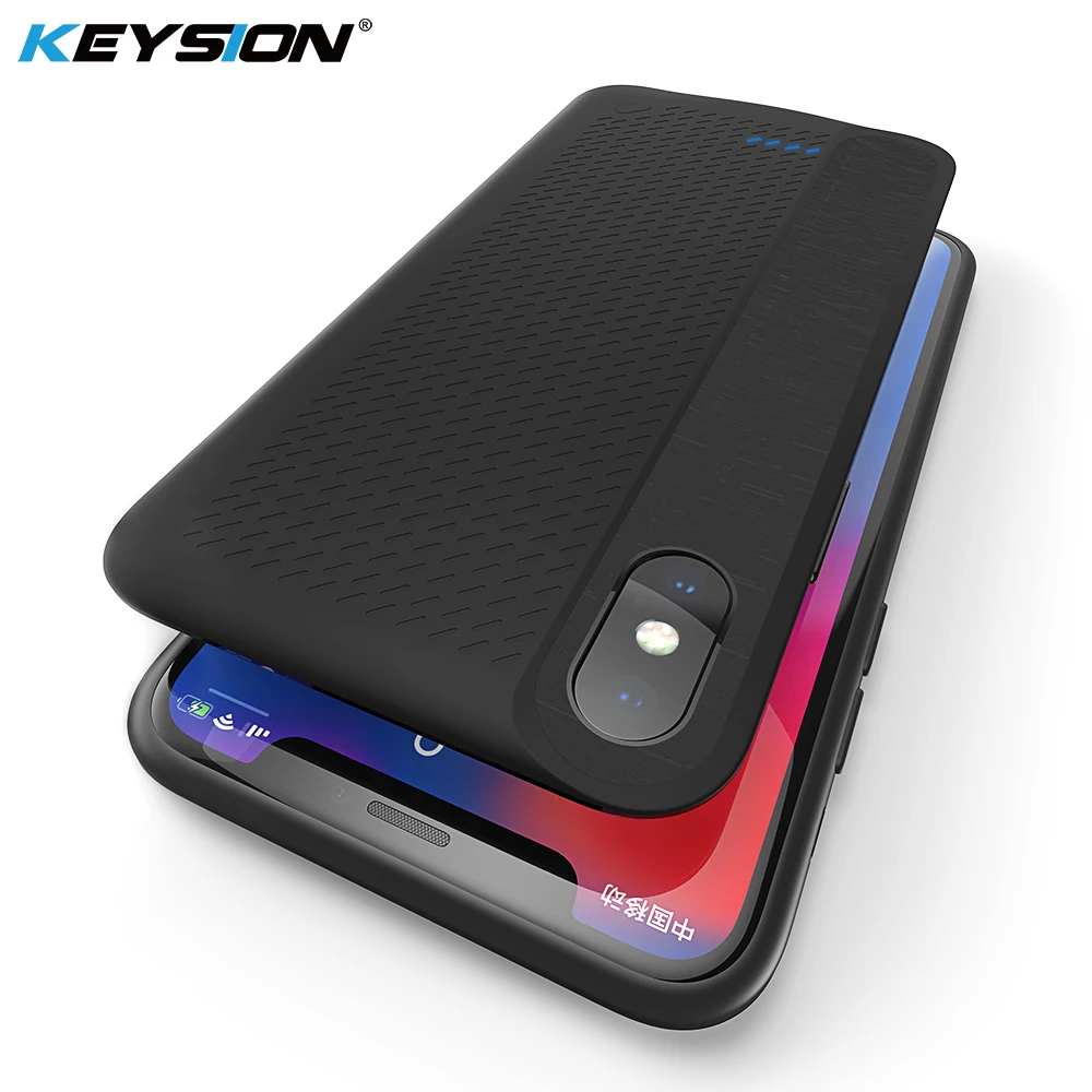 KEYSION портативный аккумулятор зарядное устройство чехол для iPhone X зарядный 3000 мАч