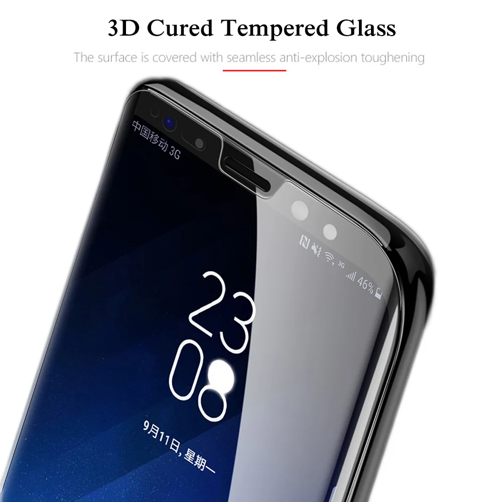 9D UV Nano жидкое изогнутое закаленное стекло с полным клеем для samsung Galaxy S7 Edge S8 S9 Plus Note 8 9 полное покрытие защита экрана