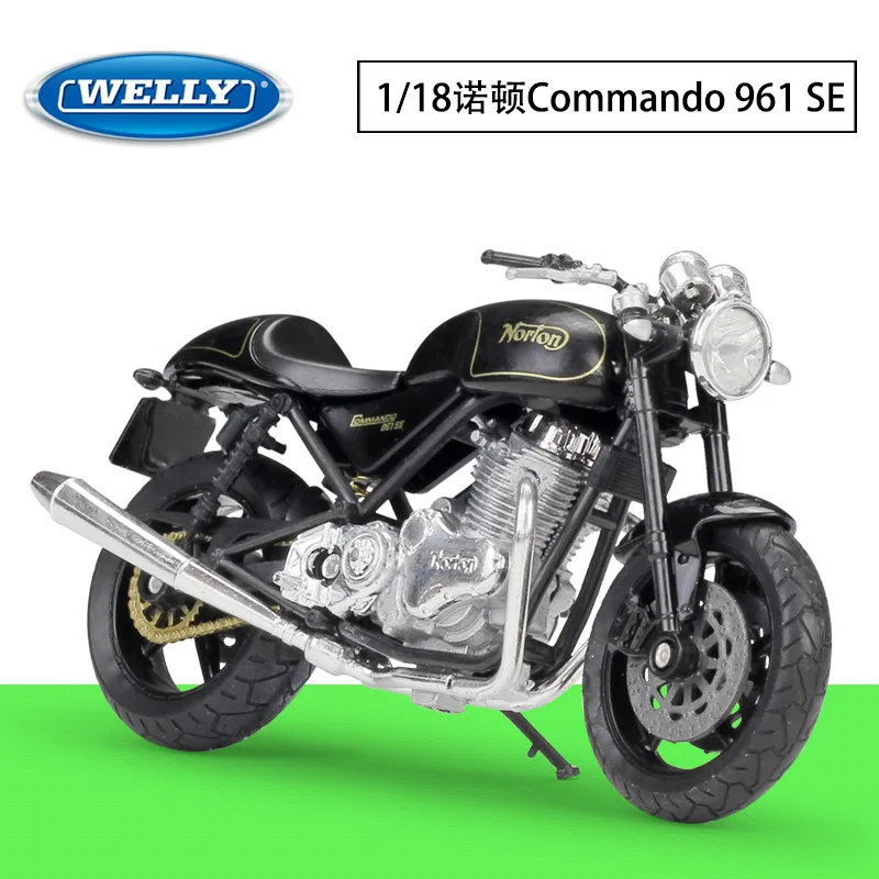 1:18 Welly Suzuki Honda Triumph Yamaha Aprilia Norton литой мотоцикл - Цвет: COMMANDO 961 SE