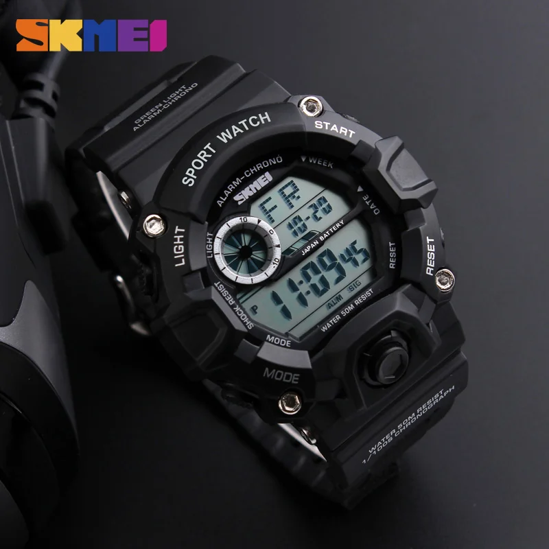 SKMEI Элитный бренд шок мужские спортивные часы камуфляж военные часы Водонепроницаемый светодиодный цифровой наручные часы Relogio Masculino