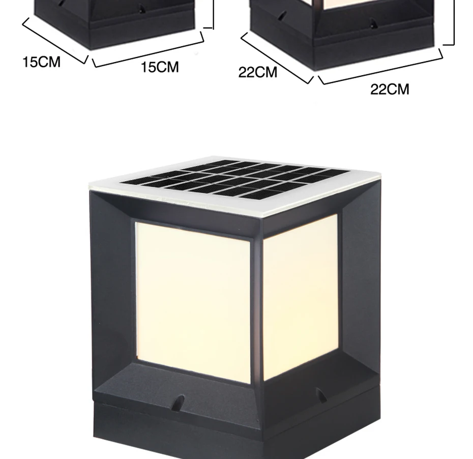 Уличный солнечный светильник, водонепроницаемый квадратный светодиодный светильник на солнечной батарее, уличный домашний декор, лужайка, сад, патио, дорожка, солнечный светильник s