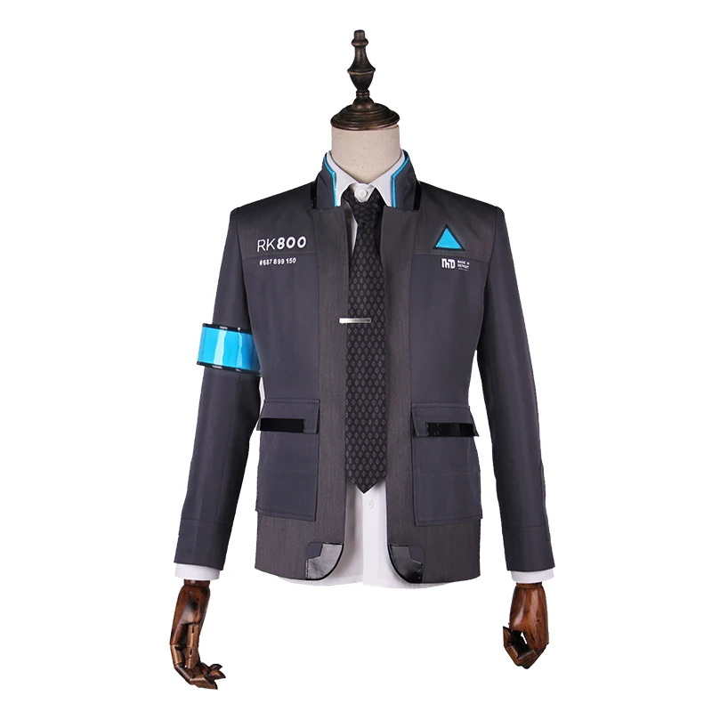 Jayanpoo Nuovo Gioco Detroit Diventano Umani Connor Rk800 Agente Vestito Uniforme Stretto Unifrom Cosplay Costume Di Halloween Props Accessori