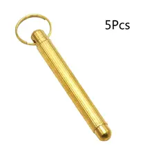 Ручной работы из латуни спираль Форма дымовой трубы Ушная палочка ложка для удаления ушной серы Earpick Портативный брелок-Подвеска Аксессуары для инструментов