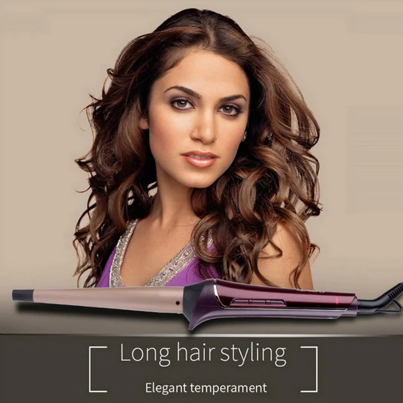 

Ceramic Cone LCD Display professional Hair Curling Wand Curlings Iron Curlings Wands with Heat Resistant Roller Curling Wands