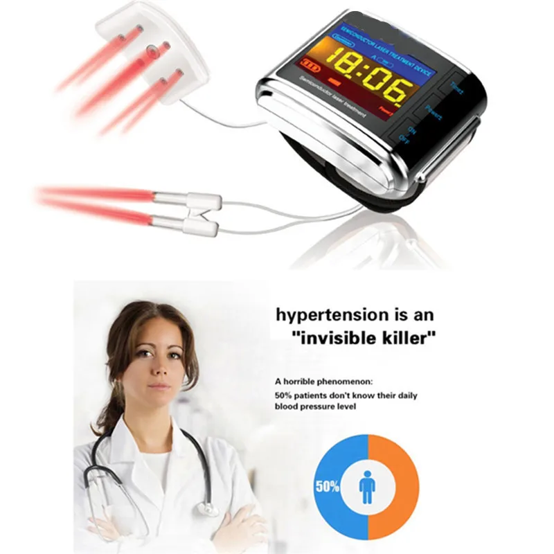 

ATANG High Blood Pressure Diabetes Cholesterol Rhinitis Treatment Cerebral Thrombosis Medical Device Laser Therapy Wrist Watch