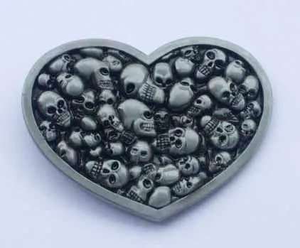 

Heat Skull Belt Buckle Metal Fashion Mens Buckles Jeans Accessories Fit 4cm Wideth Belt