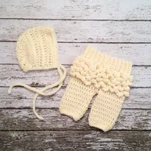 Новорожденных крючком цветы повязка и лаванды комбинезоны комплект ручной работы Детский комплект фотографии фото реквизит