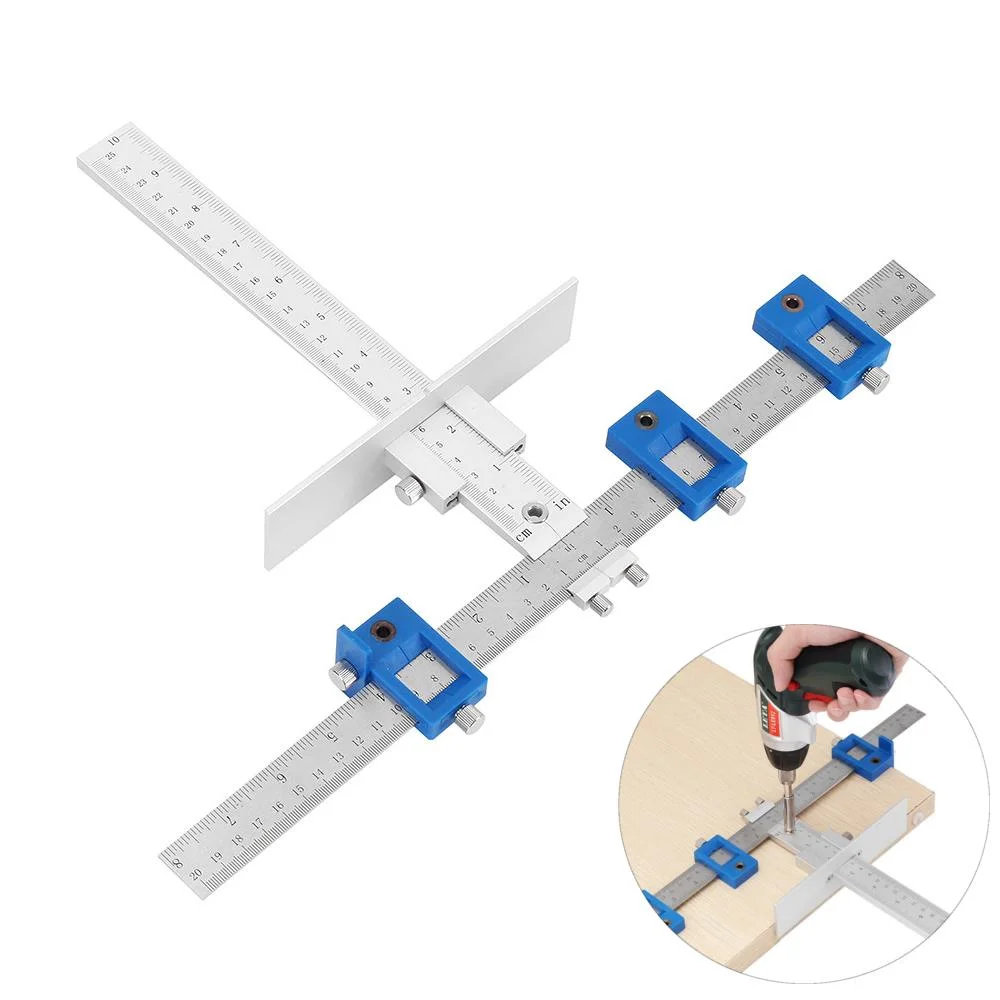 

Cabinet Drawer Drilling Dowelling Hole Saw Adjustable Drill Locator Guide Tool