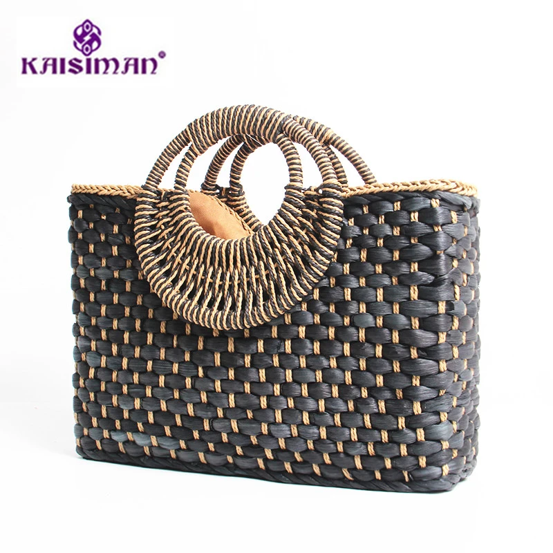 

Luxury Brand Women Durable Weave Straw Beach Bags Feminine Linen Woven Big Totes Grass Retro Handbags Knitting Rattan Bags Bolsa