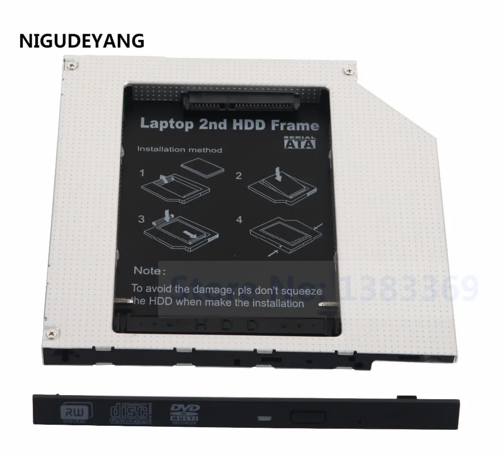 Жесткий диск NIGUDEYANG 2nd SATA to PATA IDE Оптический отсек Caddy для Macbook Pro A1181 A1260 2008 2007 2006 UJ-867 |