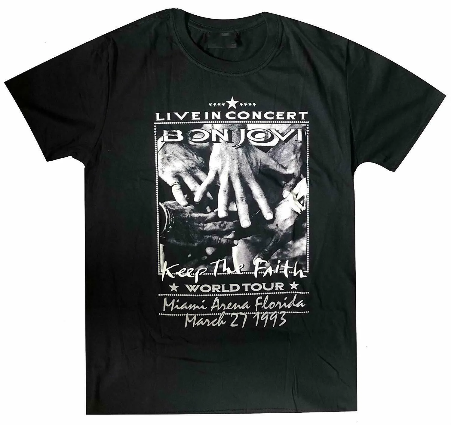 

Bon Jovi - Keep The Faith World Tour Miami - Official Mens T Shirt