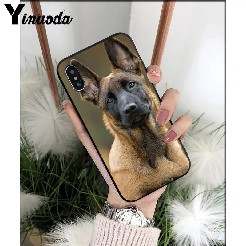 Yinuoda черный такса собака добермана ТПУ мягкий чехол для телефона Apple iPhone 8 7 6S Plus X XS MAX 5 5S SE XR мобильный чехол