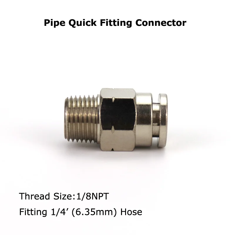 

New Paintball Straight Macro Hose Line Pipe Quick Fitting Connector Silver