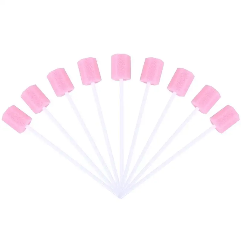 

RUIMIO 100pcs Disposable Oral Care Sponge Swab Tooth Cleaning Mouth Swabs