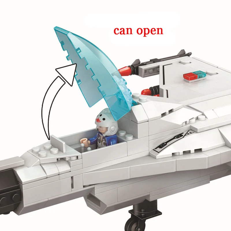 8030-580pcs-Thunder-Air-Force-F-16-Fighter-Building-Blocks-DIY-Educational-Bricks-Toys-for-children (4)