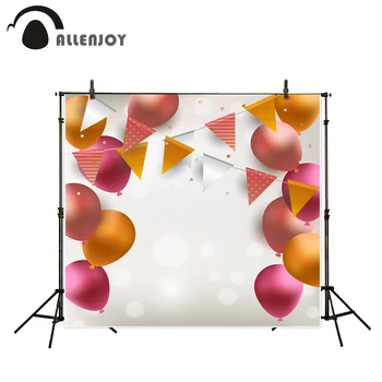 

Allenjoy photo backdrop bokeh balloon flags celebrate birthday backgrounds for photo studio for a photo shoot