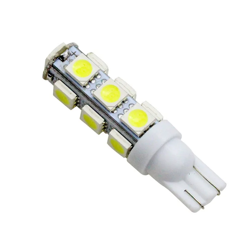 Лейтес 500 шт. W5W T10 13SMD 5050 194 168 192 W5W T10 светодиодный авто боковые Светильник лампы авто светодиодный 12V Клин лампа автомобиля Светодиодный прожектор светильник