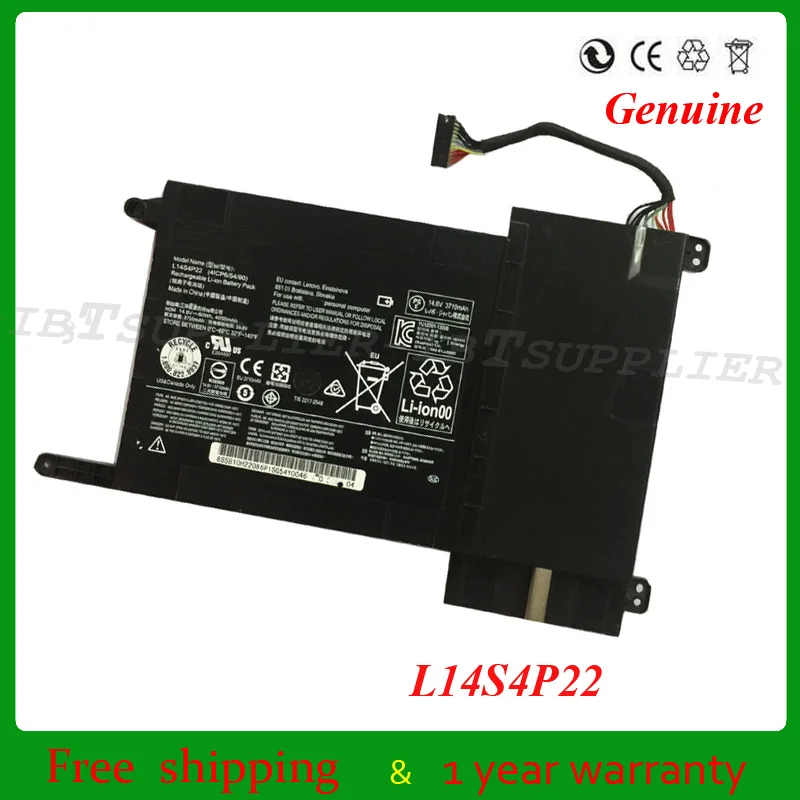L14S4P22 Battery For Lenovo IdeaPad Y700-15ISK-17ISK Y701 14.8V 60Wh 3710mah | Компьютеры и офис