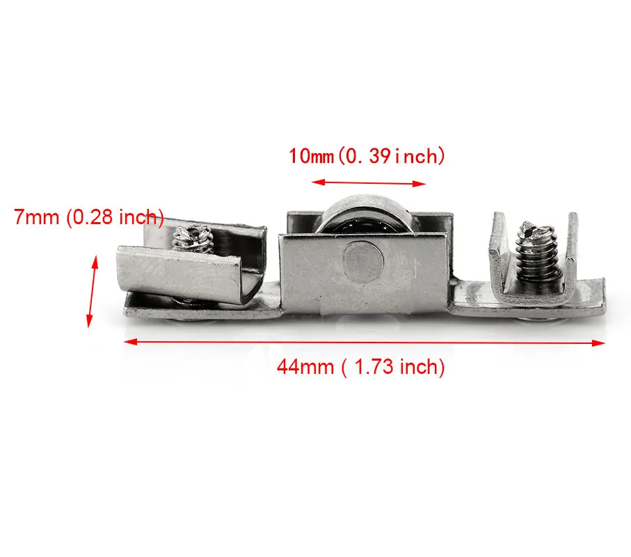 NAIERDI 10 шт. NED-7220 ролик для раздвижной двери из стекла H форма колеса диаметр 10 мм колесико раздвижное колесико для двери для мебельного Оборудования